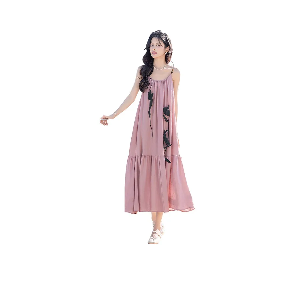 Cypress House Платье-комбинация Женское Розовое