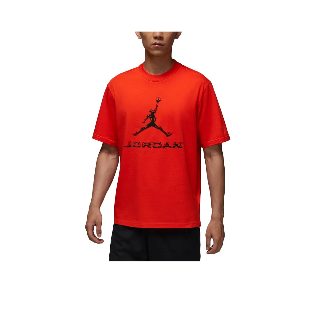 JORDAN Оранжевый Красный Мужская T-Рубашка