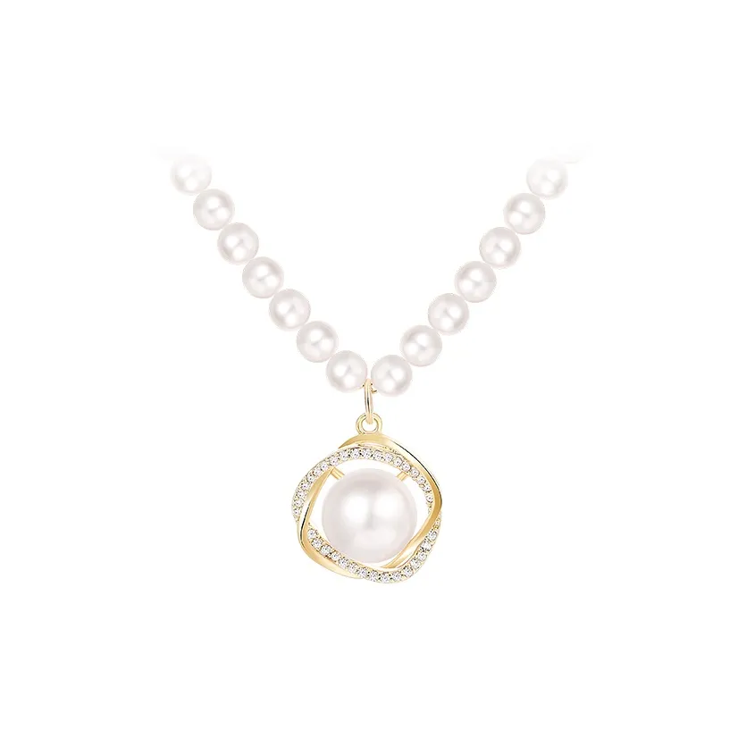 SHINE Shell Pearl Crystal Copper Necklaces Women's