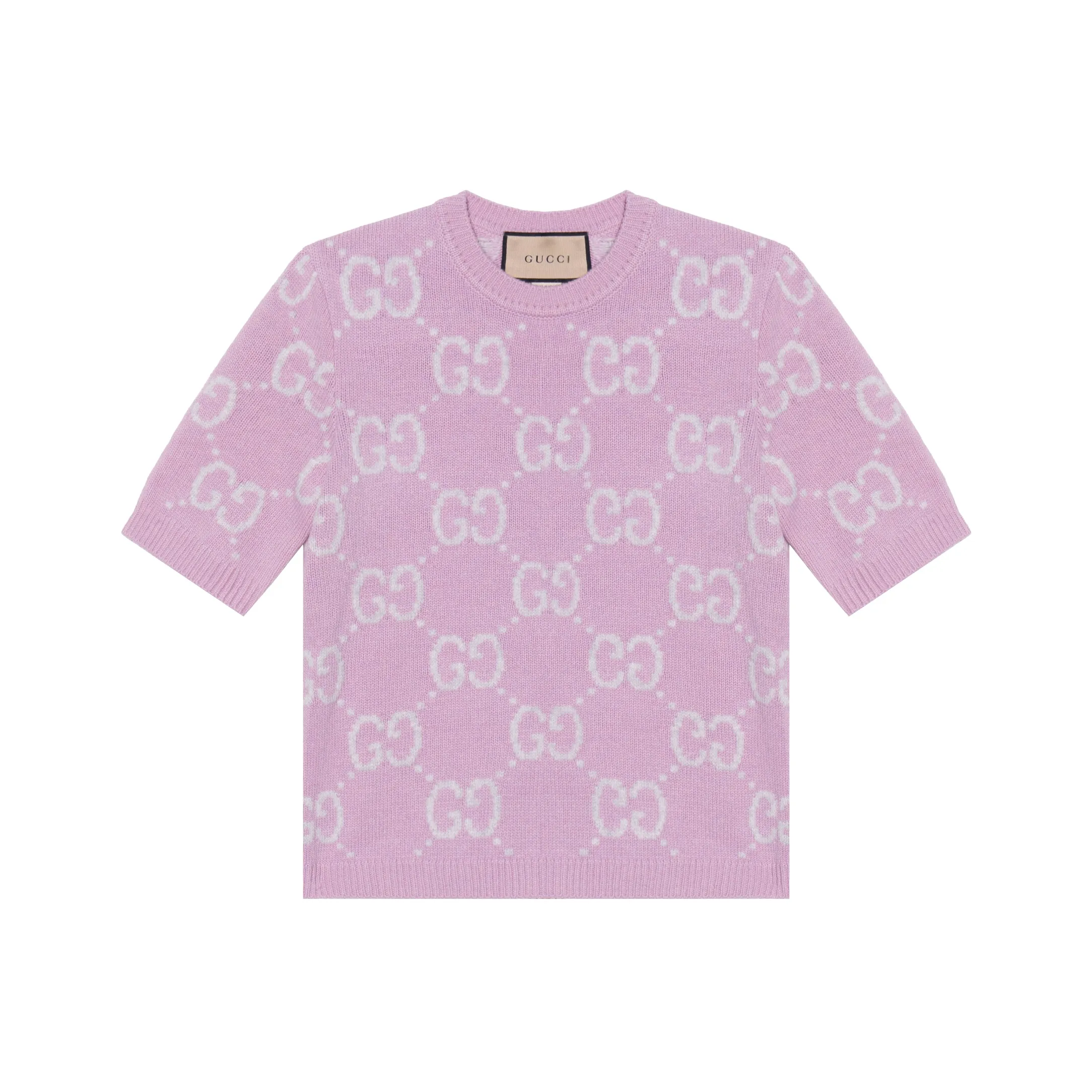 GUCCI Gg Knit Wool Cardigan 'Faded Rose'