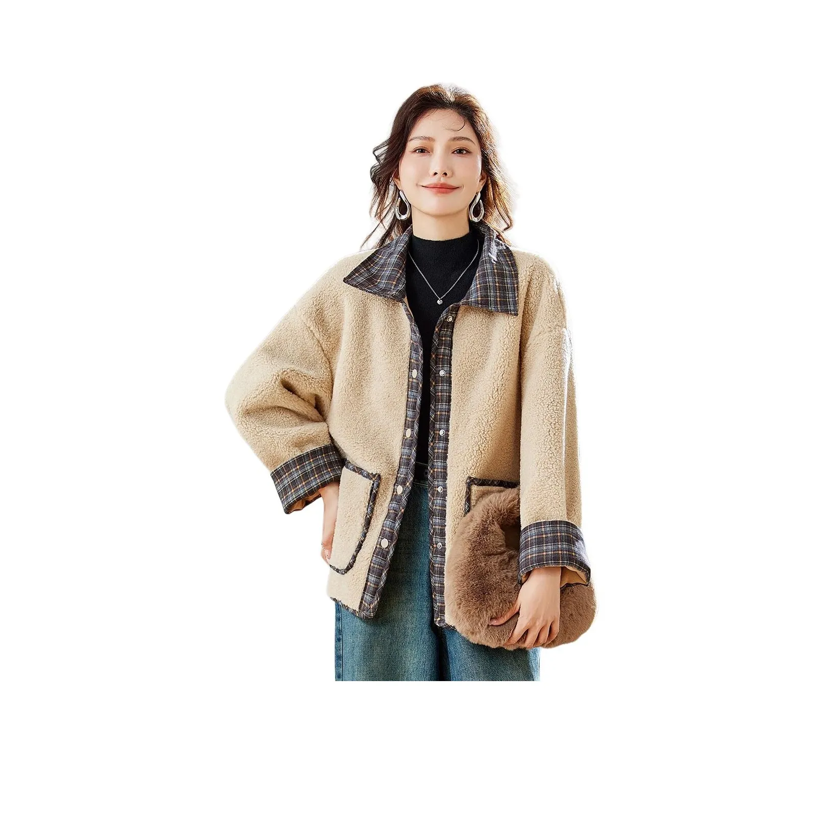 TERRE BLEUE Хлопковый пуховик женский бежевый