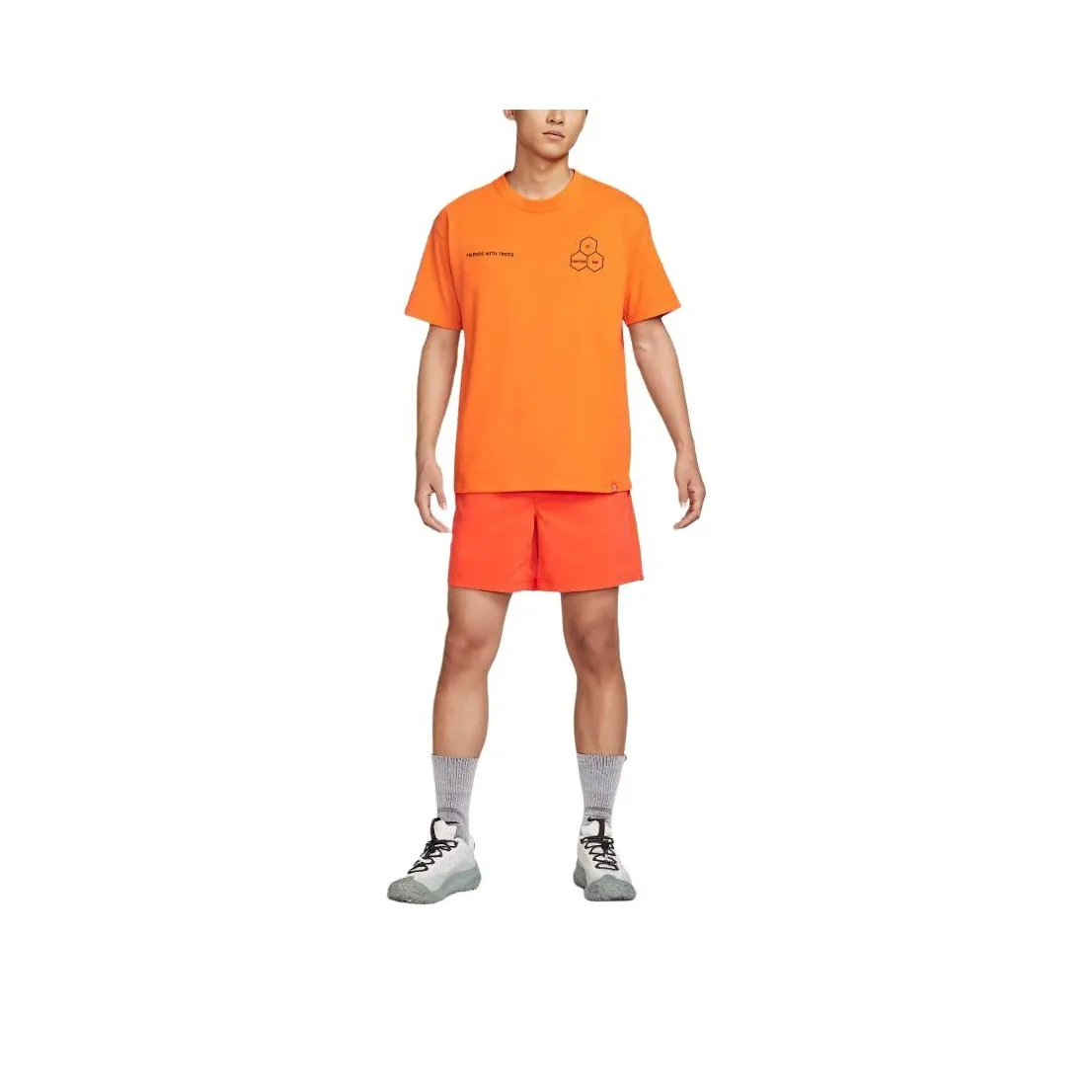 Nike ACG SS25 Спортивные шорты Мужские Страстный Красный Светло-желтый Коричневый Гора Белый