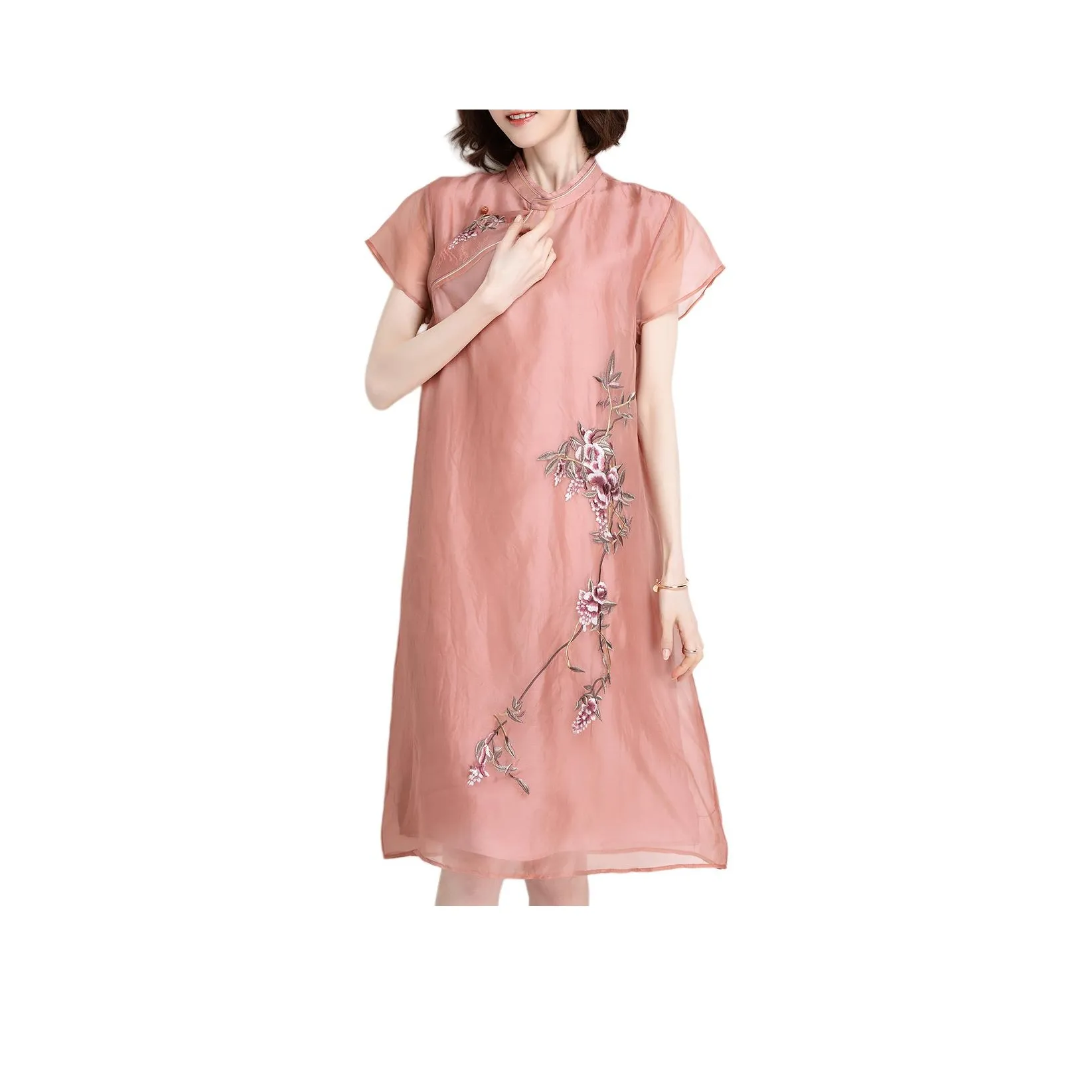 JINJU Короткий рукав Платье Женское