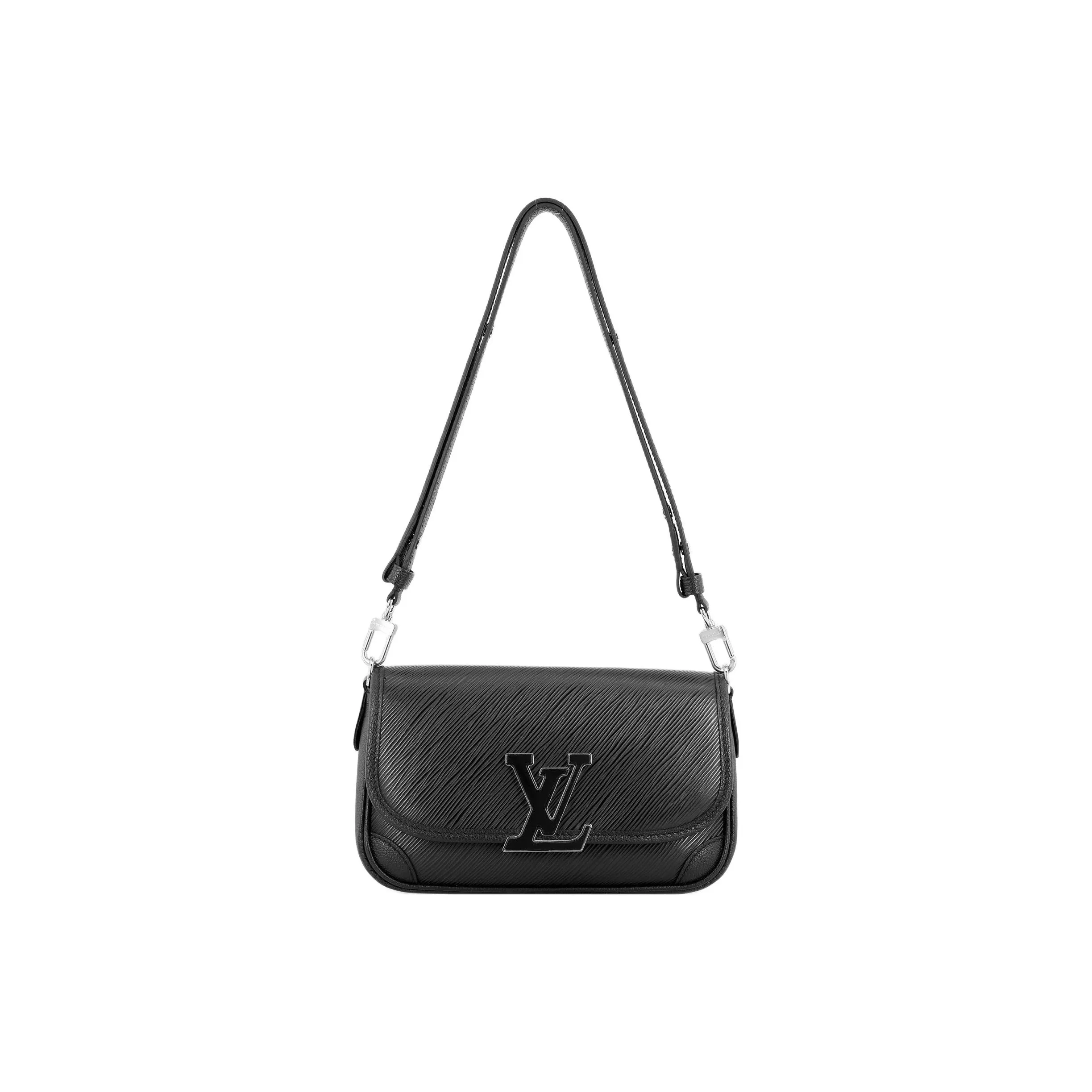 LOUIS VUITTON Cow Leather Crossbody Bag Shoulder Bag Women's Black