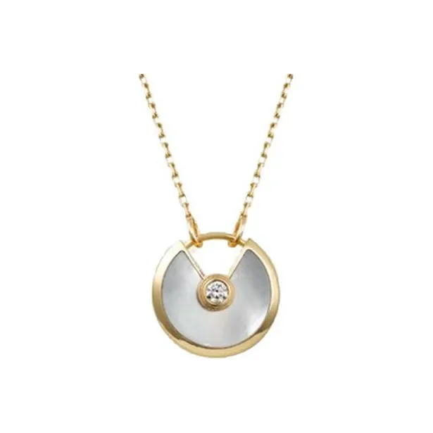 Cartier 2010s 18K Rose Gold Amullete De Cartier Diamond And Opal Necklace