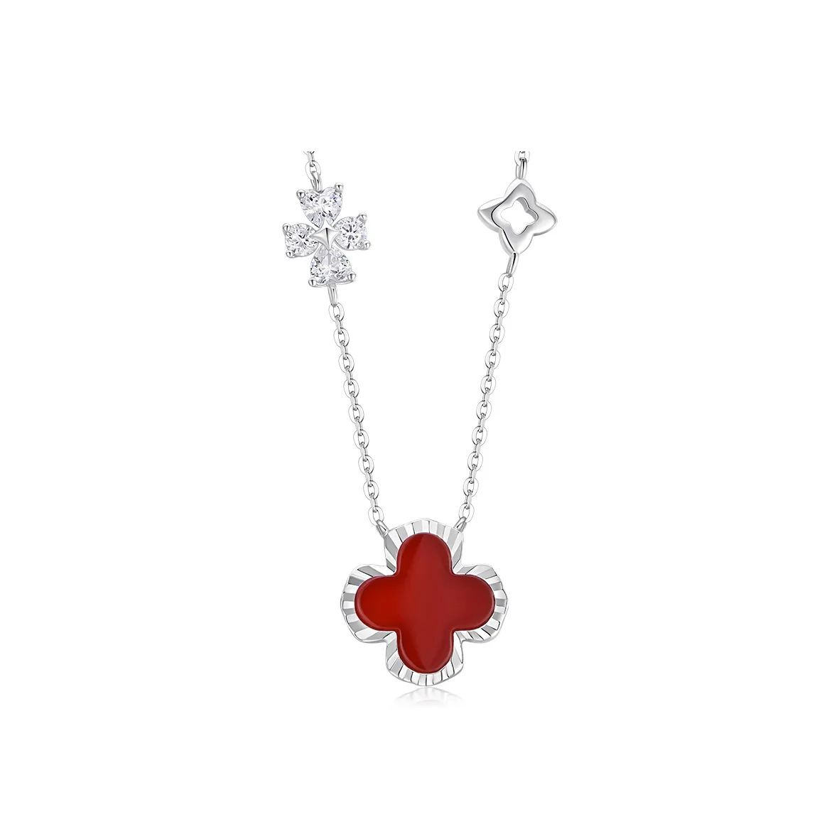 KADER Lucky Four Leaf Clover Series Agate & Chalcedony Necklaces Women's
