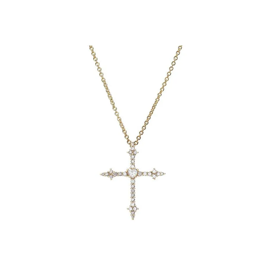CHIARA FERRAGNI Zircon Water Coated 18K Gold Italian Lightweight Luxury Necklace Advanced Accessory Women's Gold