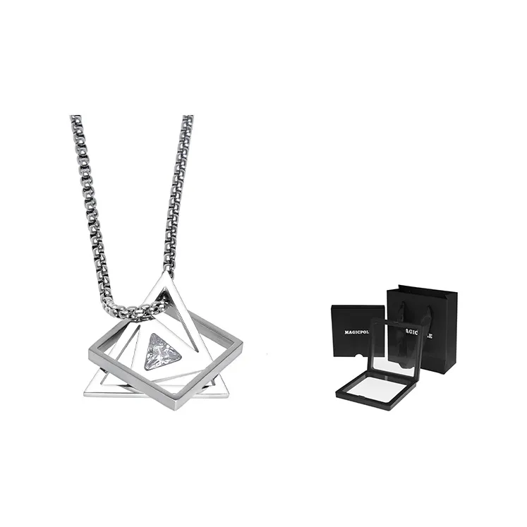 MAGICPOLE Titanium Steel Necklaces Unisex Silver
