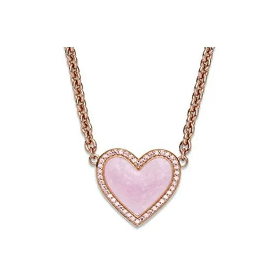 Pandora Сплав/Серебряное покрытие/Золотое покрытие Ожерелье Розовое Женское