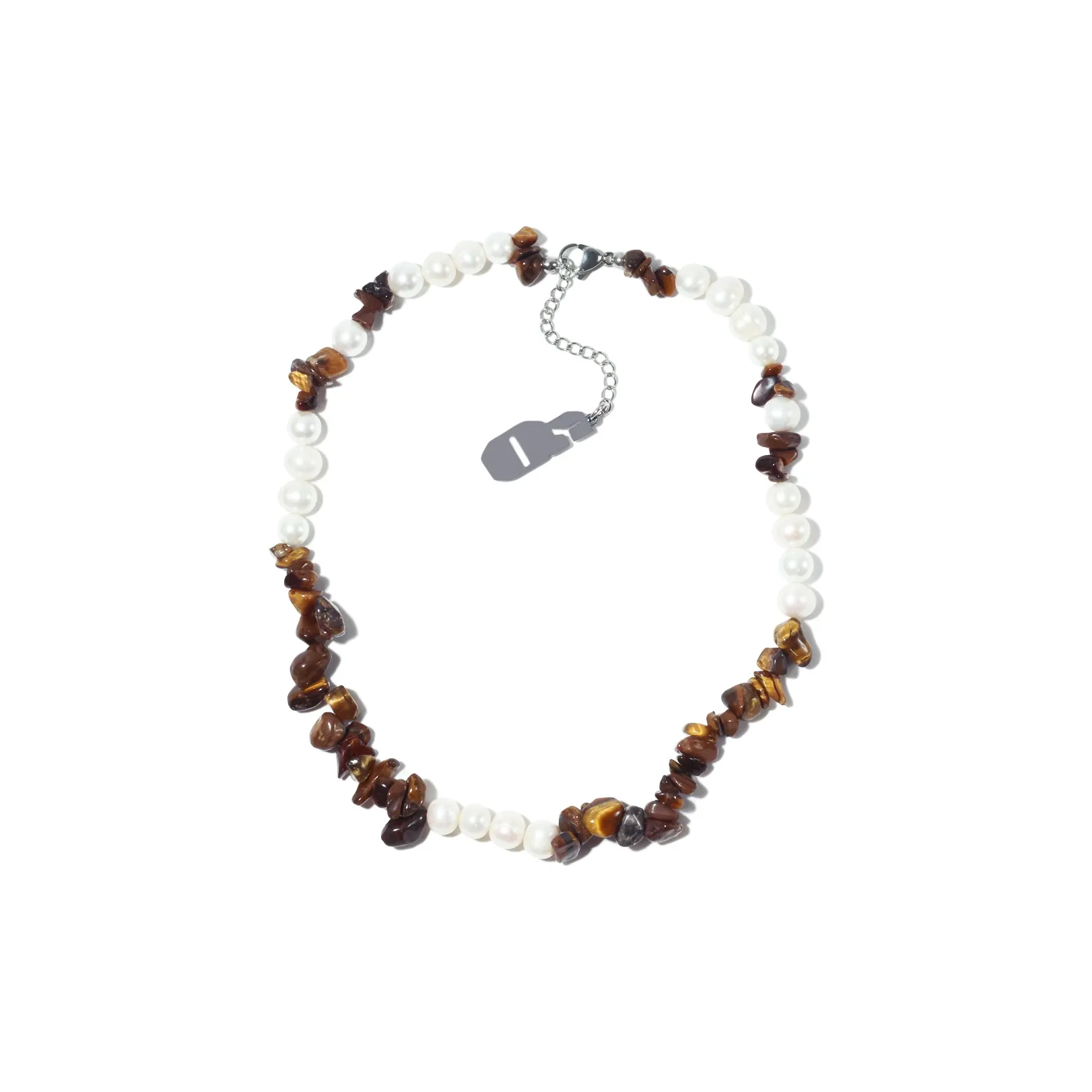 Get'em ON Желтый Crushed Камень Белая Раковина Бусина Ожерелье Унисекс