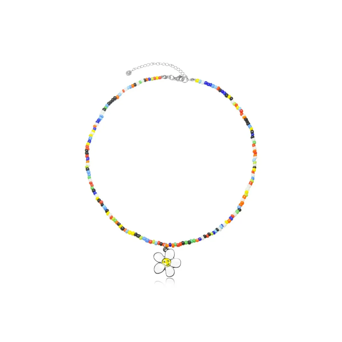 AWE Colorful Бусина Звезда Шипованная Подсолнух Смайлик Маленький Цветочный Цепочка на ключицу Бестия Подарочный набор Унисекс