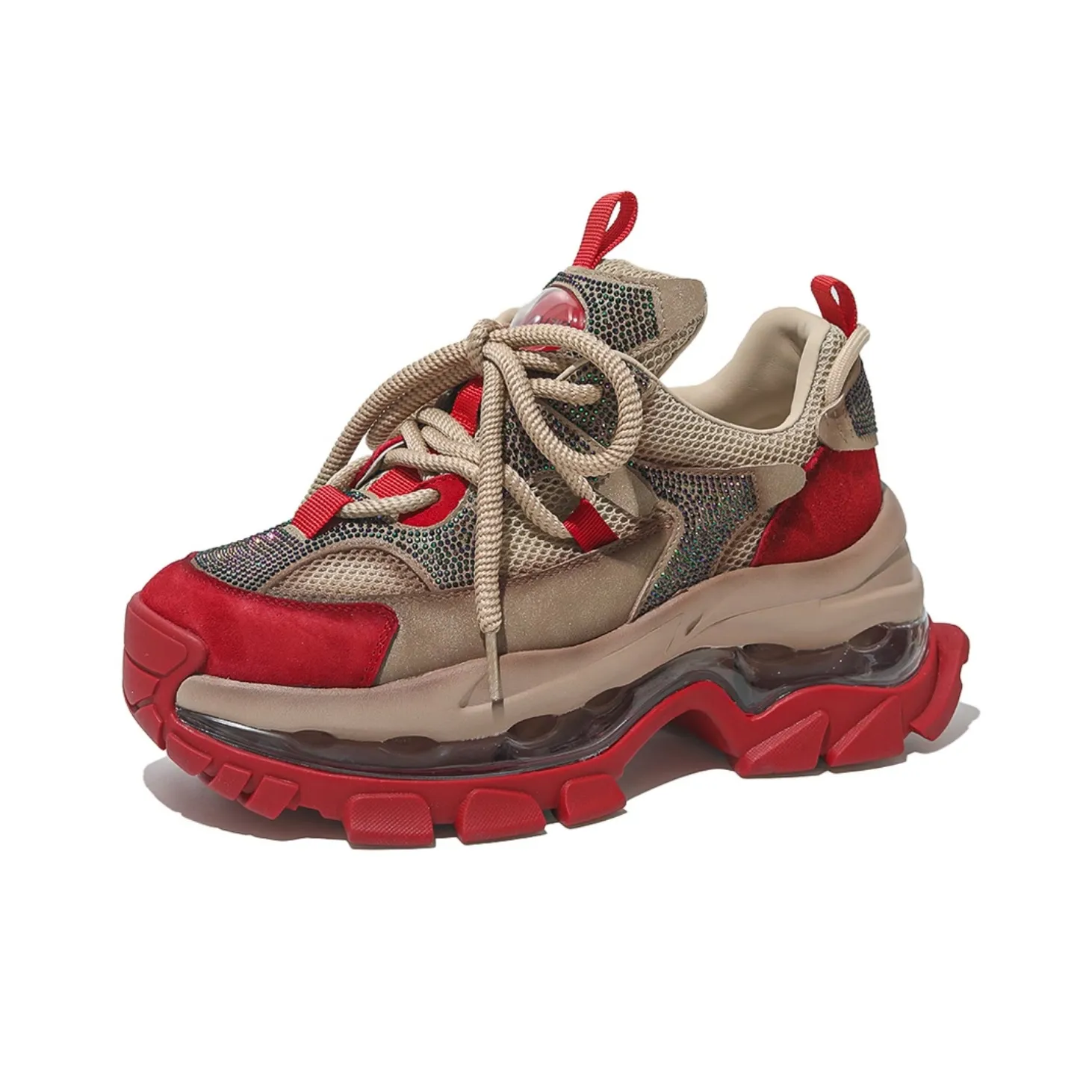 Amoy Love визуально увеличивает рост Низкий топ Толстая подошва Кроссовки Женские