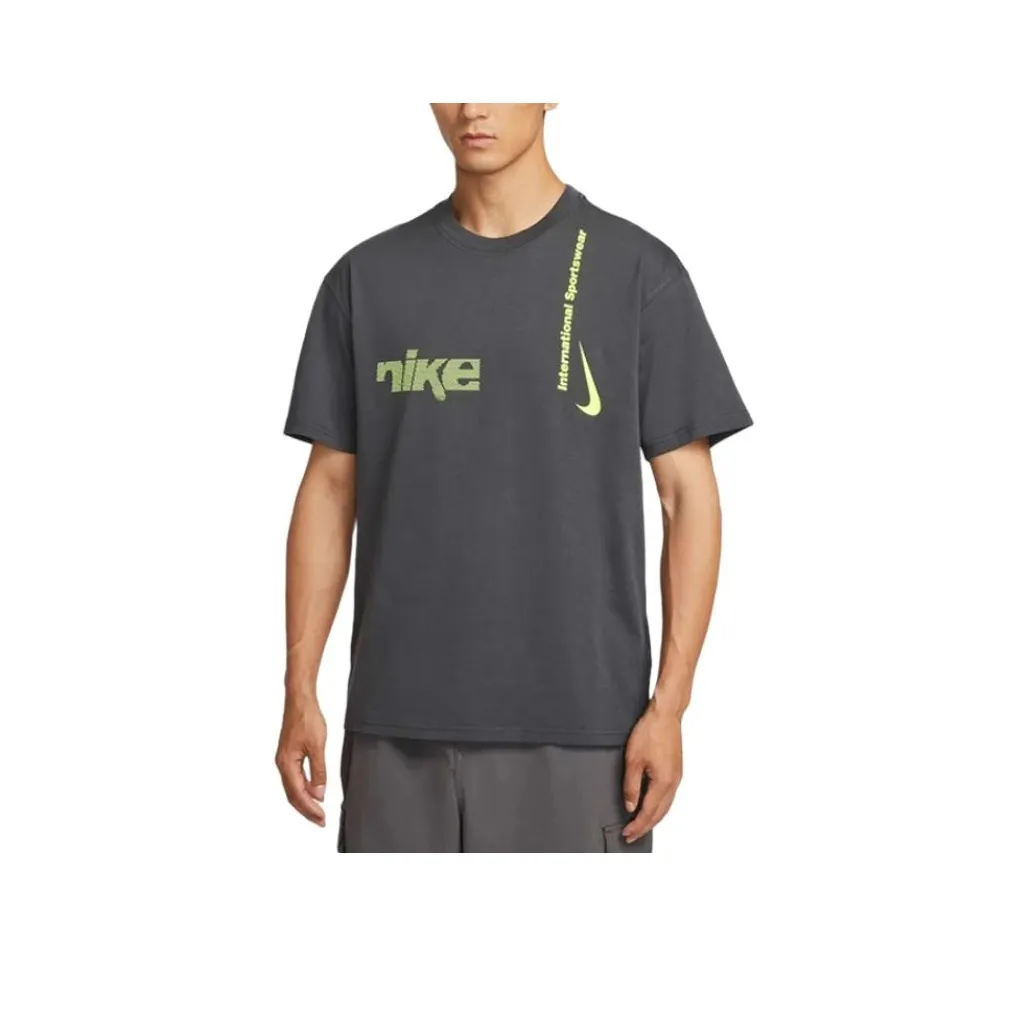Nike Темно-серый Мужской T-рубашки