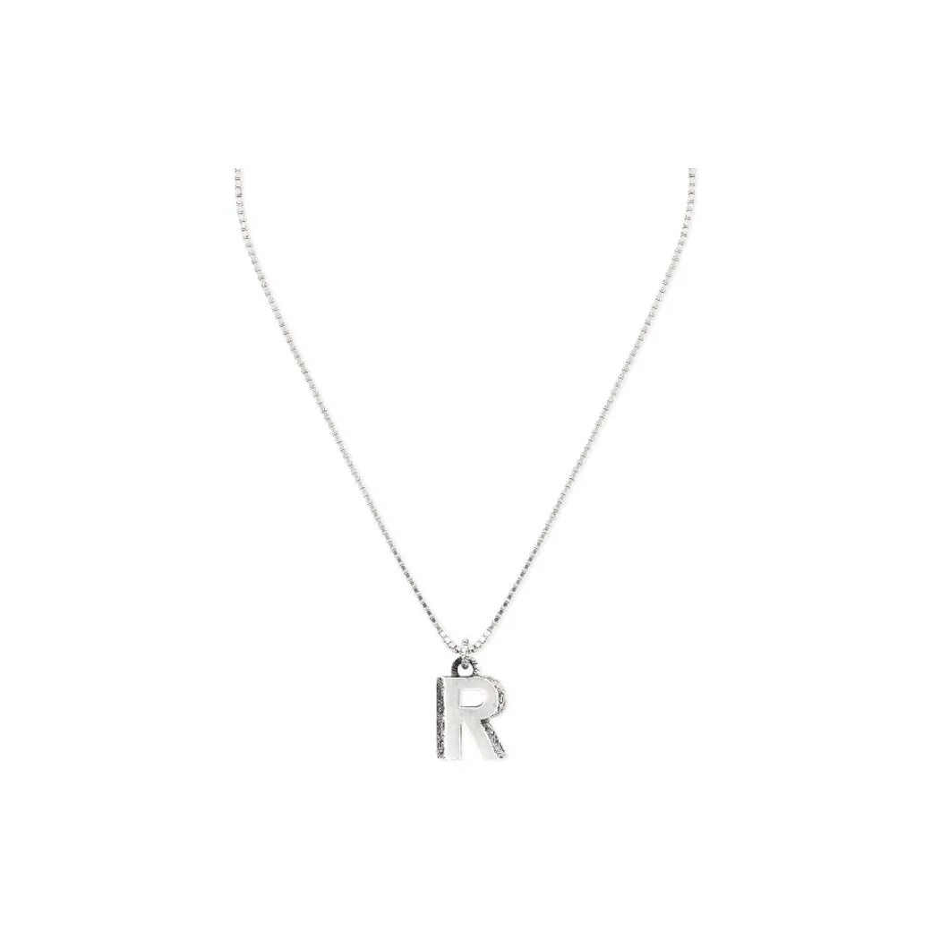 GUCCI 925 Sterling Silver Necklaces Unisex Silver
