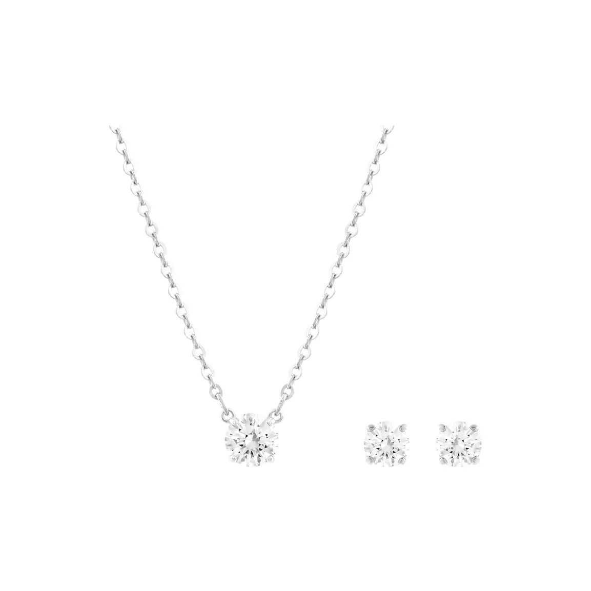 Ожерелье с элементом Swarovski женское белое