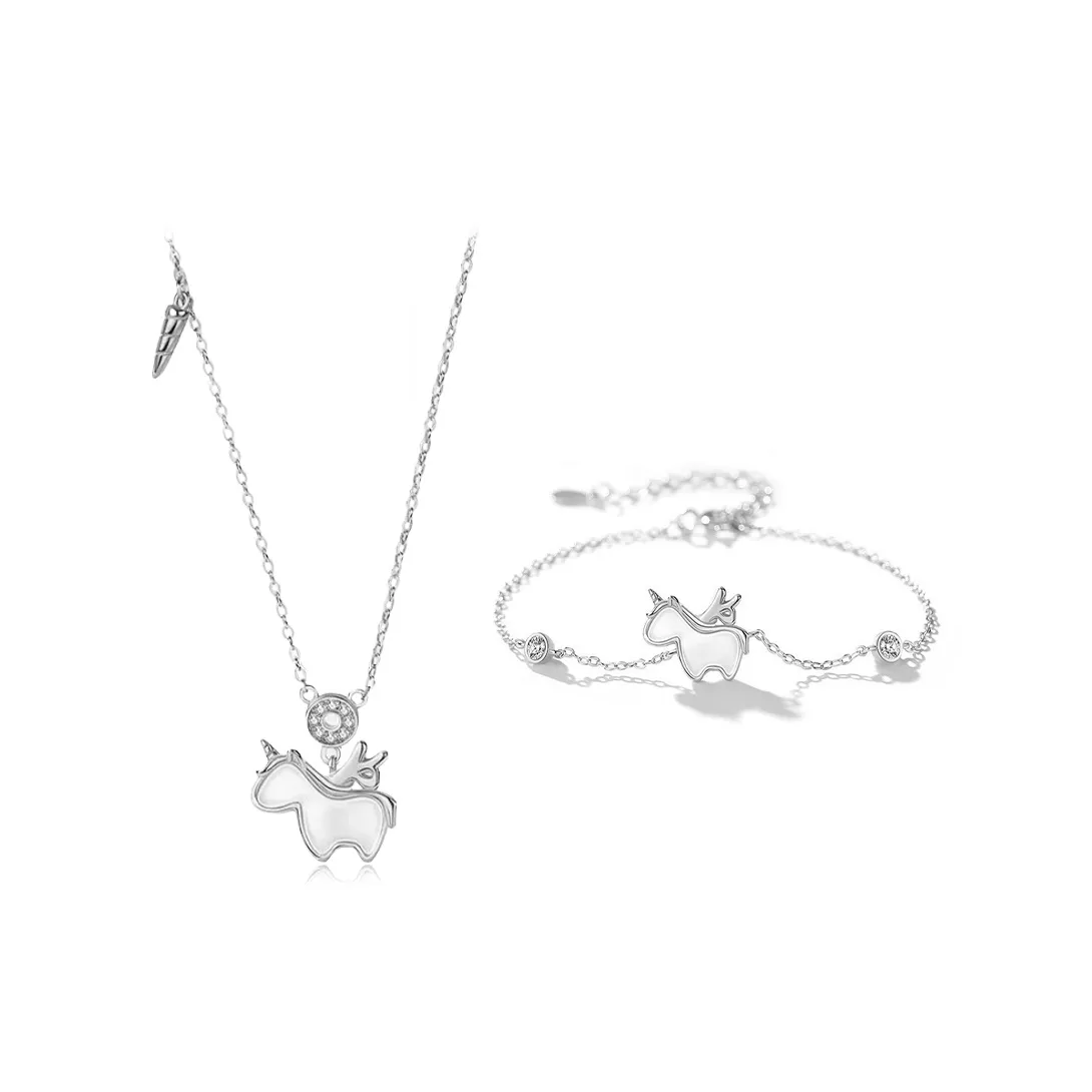 WANLIACC Сплав Dreamy Unicorn Комплект Ожерелье Женское