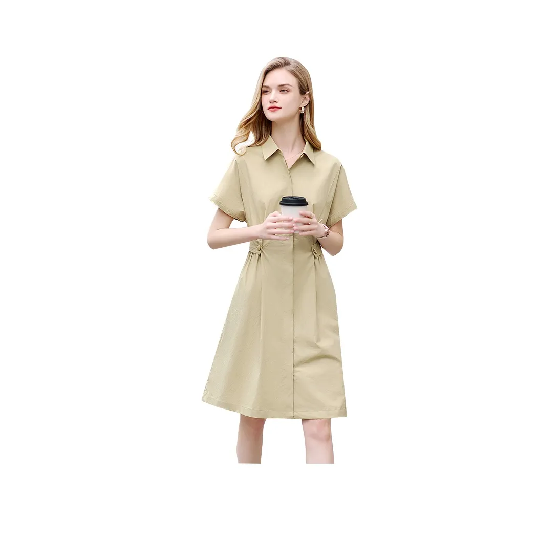 TOUCH Short Sleeved Dress Women's Khaki