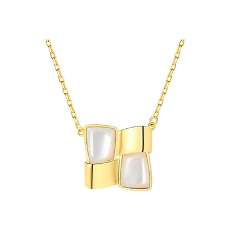 BABYBEI 925 Sterling Silver Mother Of Pearl Necklaces Women's