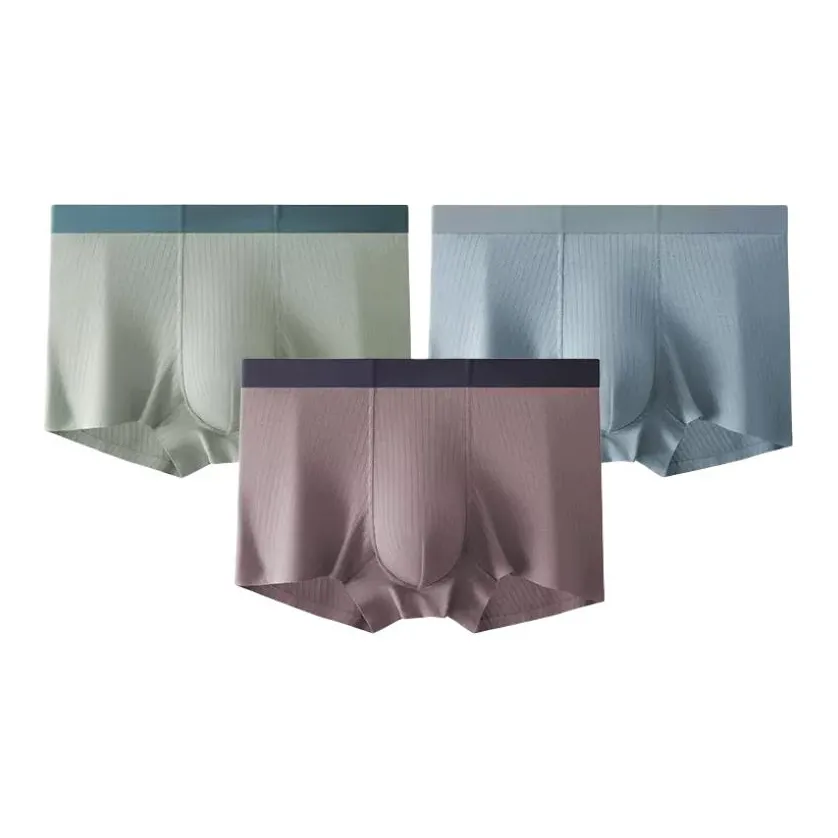 H YXIANG Светло-синий + Светло-зеленый + Светло-фиолетовый Мужские боксер-шорты