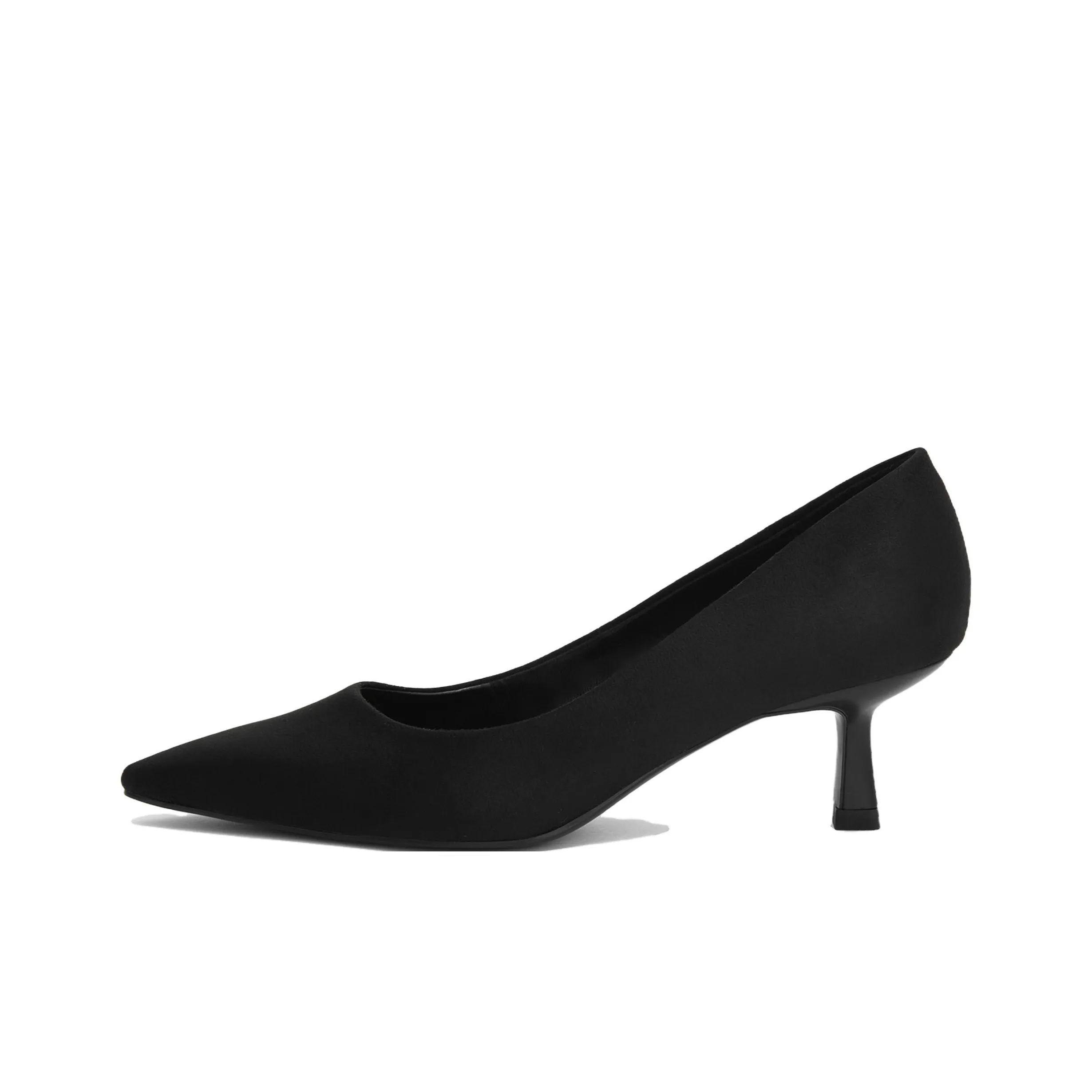 CHARLES&KEITH Small Ck Slim Heel High Heels 5.7cm Women's Black Textured Black Textured