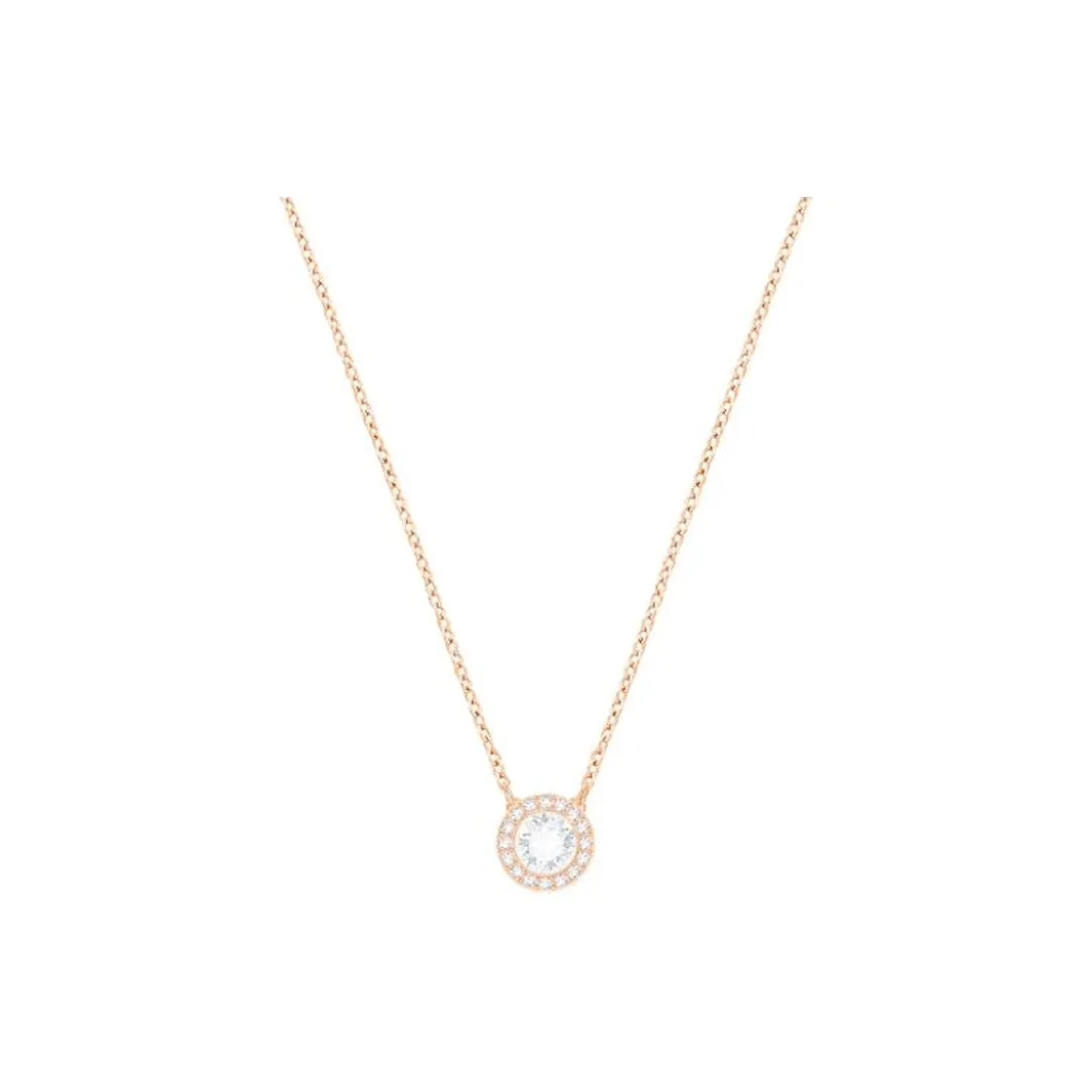 Swarovski Beating Heart Metal Necklaces Women's Rose Gold