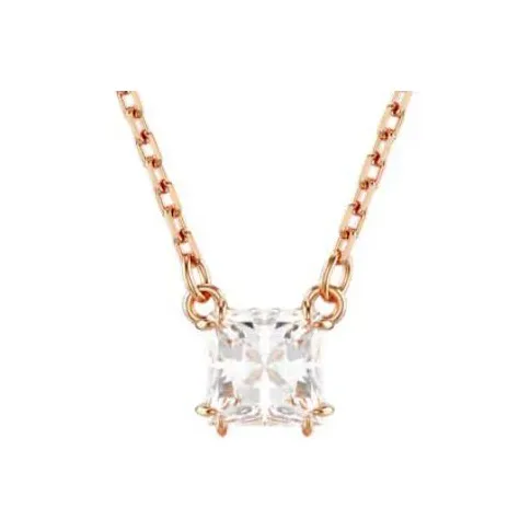 Swarovski Stilla Attract Синтетический кубический цирконий Ожерелье Женское Золото