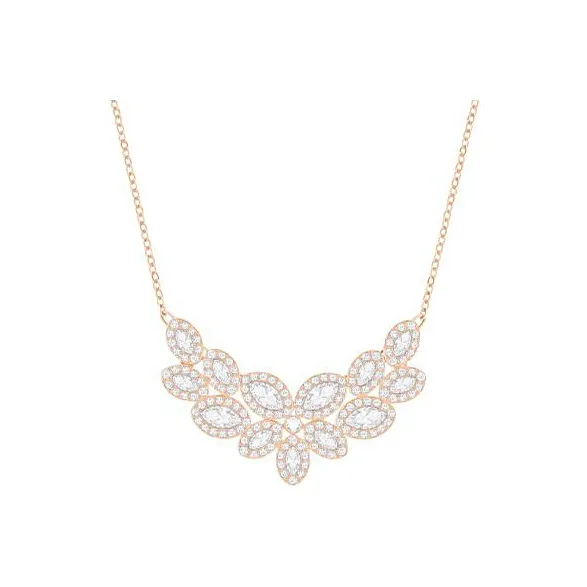 SWAROVSKI Baron Сплав/Серебряное Покрытие/Золотое Покрытие Ожерелье Белое Женское