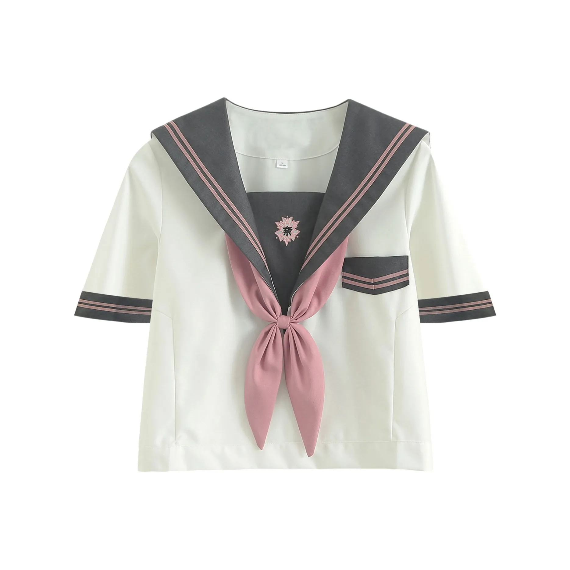 Luohua Candy Nara Вишня Серый Короткий рукав Одиночная пара + Золотая рыбка Узел Женская униформа