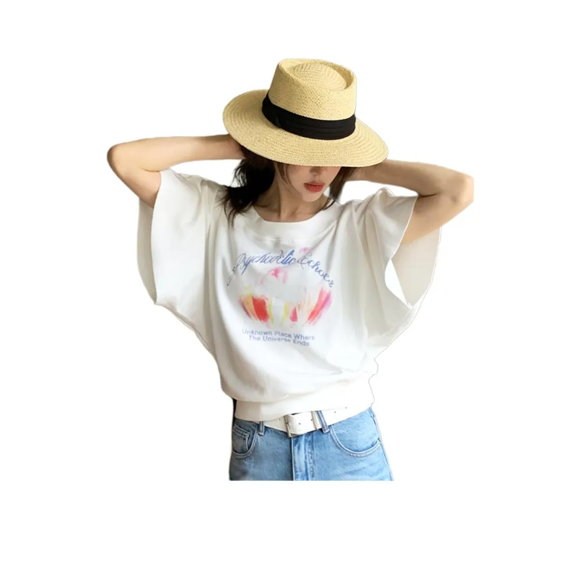 NANING 9 Белый Женские T-рубашки