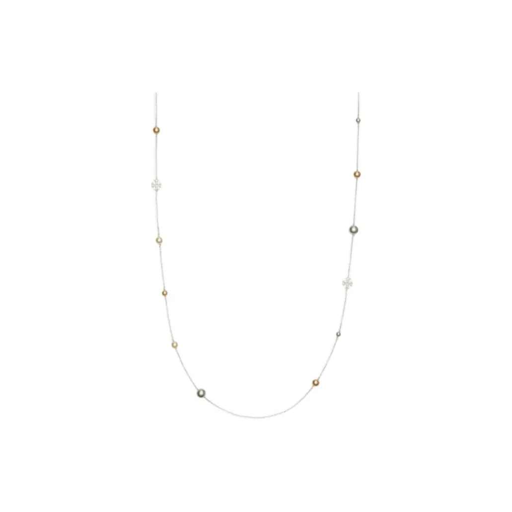 TORY BURCH Kira Pearl Delicate Long Necklace