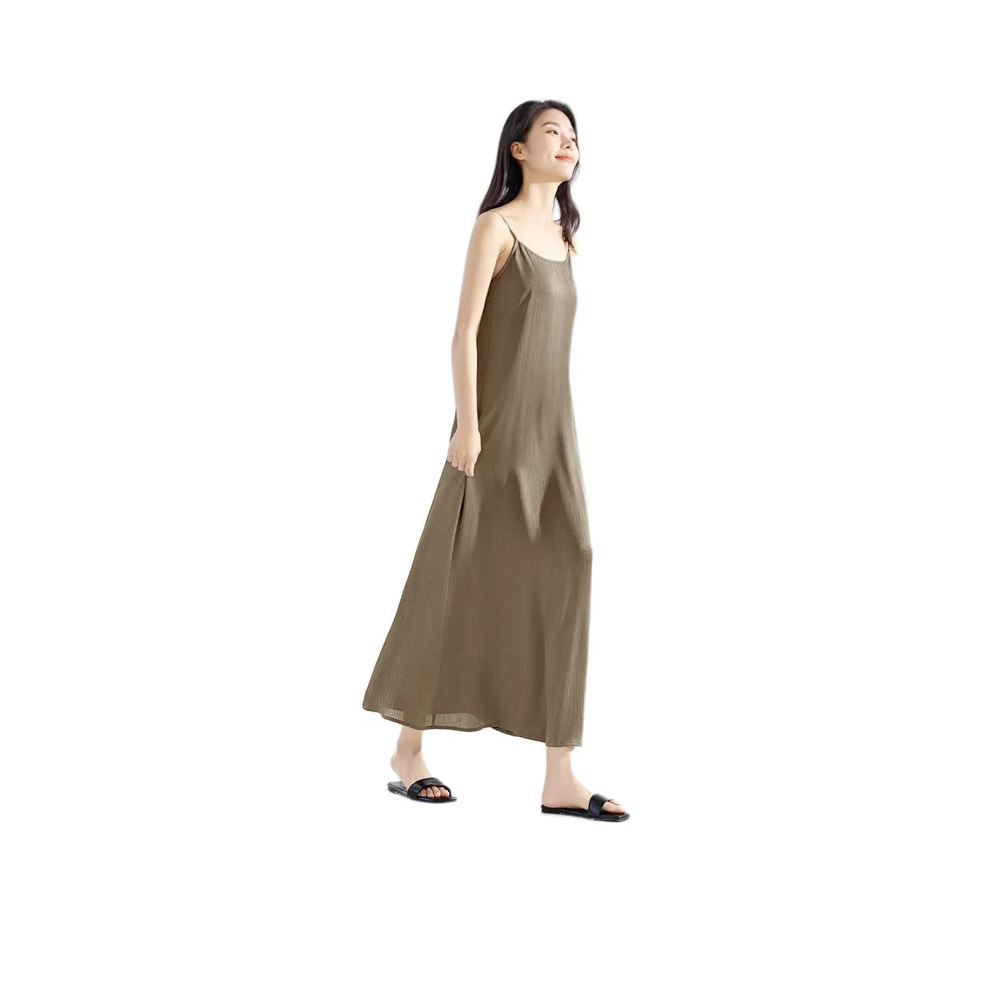 IHIMI Slip Dresses Women's Honey Tea Brown