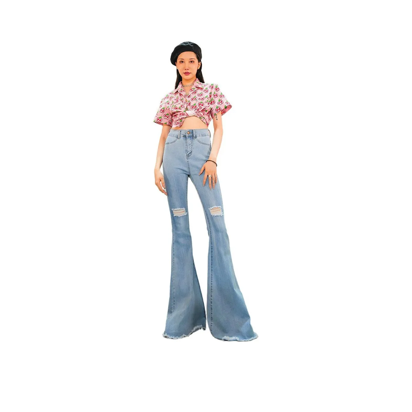 Seven Up And Nine Down Jeans Women's Light Blue