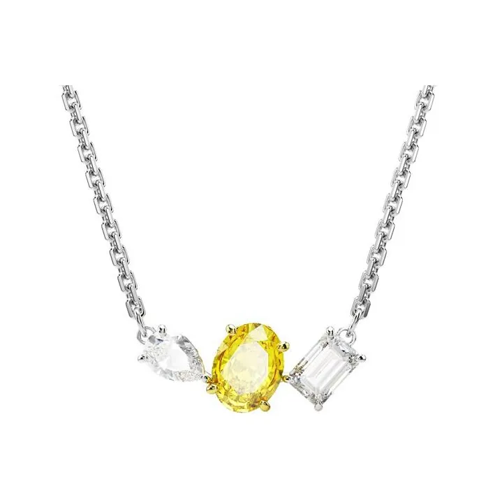 Swarovski Mesmera Кубический цирконий Искусственный кристалл Ожерелье Женское Золото