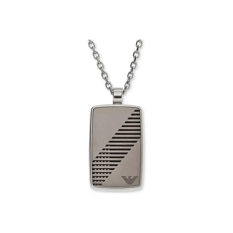 EMPORIO ARMANI Surgical Steel Necklaces Men's Silver