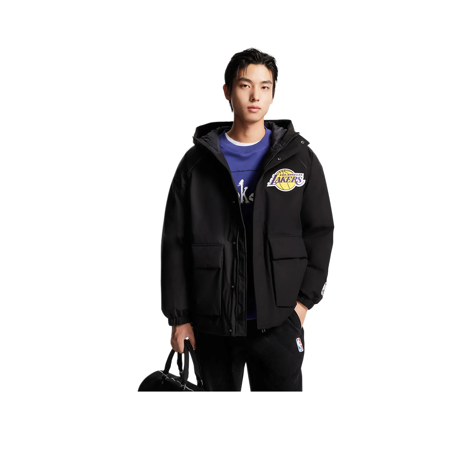 JACK JONES· Jack Jones X Lakers Nba Пуховик Мужской Черный