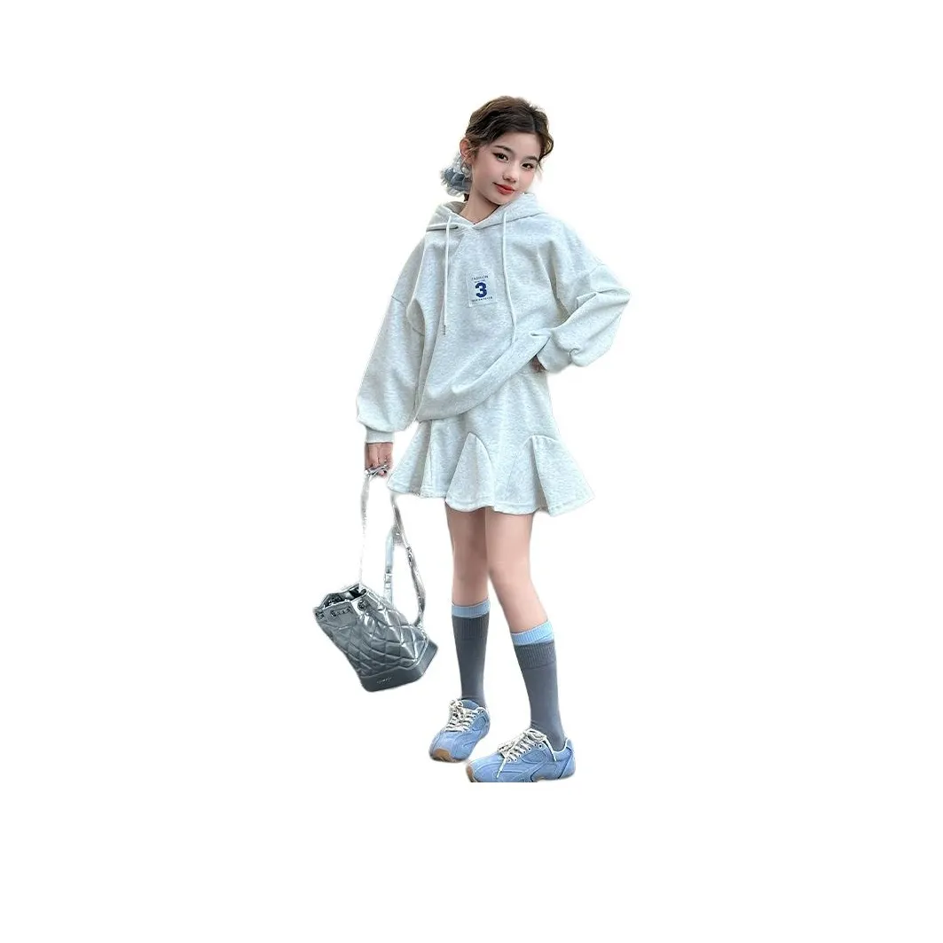 Подростки Your Royal Highness Fashiony Толстовка Лепесток Платье Серый