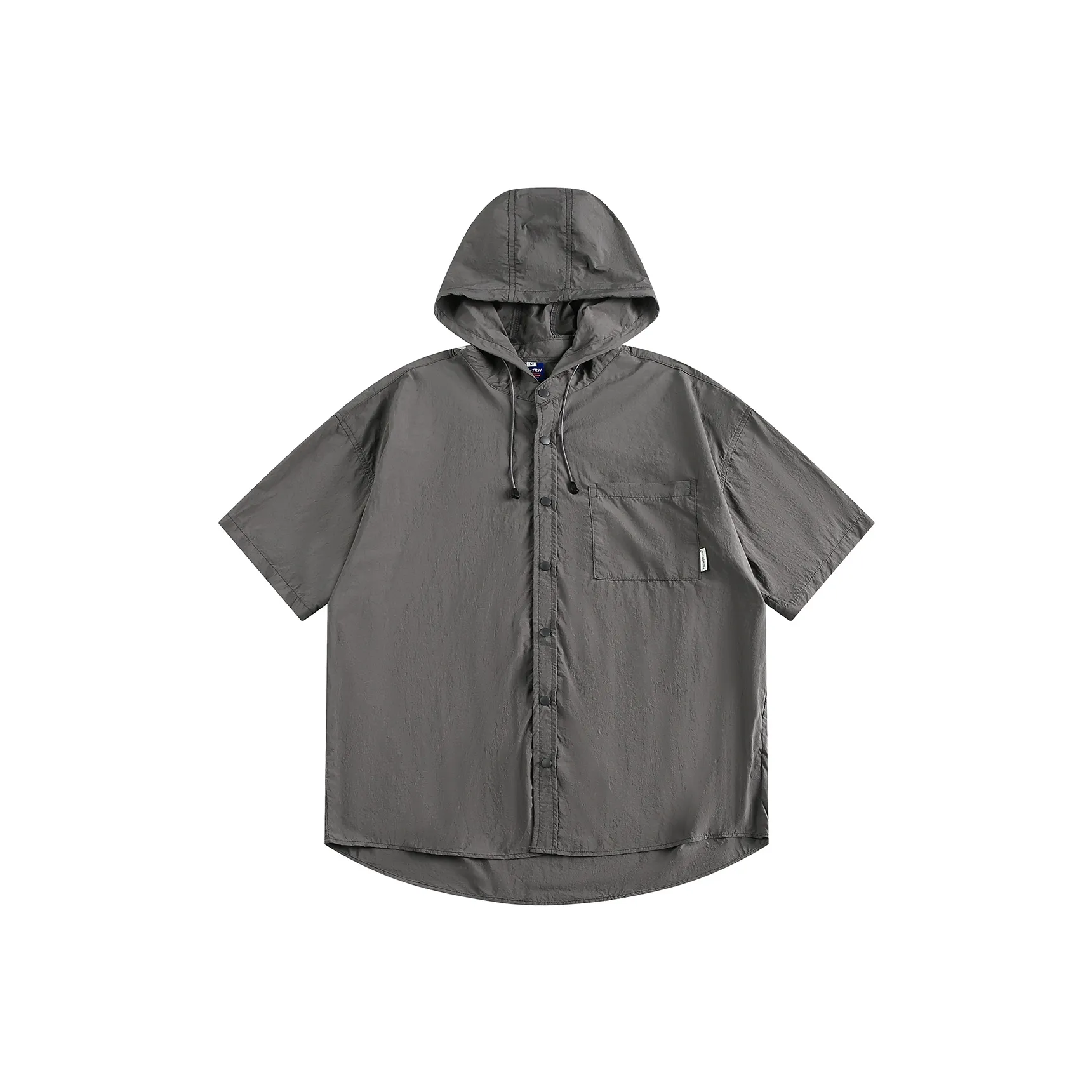 UNDOMAZE Летняя Короткая Рубашка с Короткими Рукавами Свободного Кроя Мужская