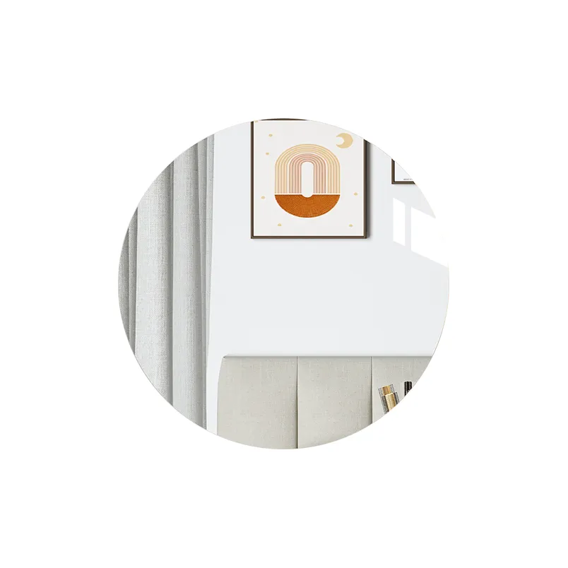 BAILINGBAILI Круглый Акриловое Зеркало для Ванной Перфорированное Полностью Тело Безопасность Взрывозащищённое PROOF