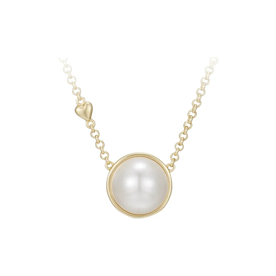 Fellala Сплав с покрытием 18K золото ожерелья цвет белый