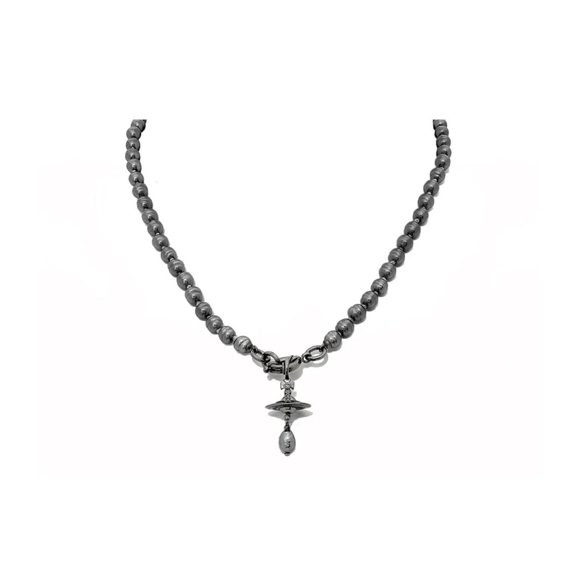 Vivienne Westwood Pearl Necklaces Unisex Gray