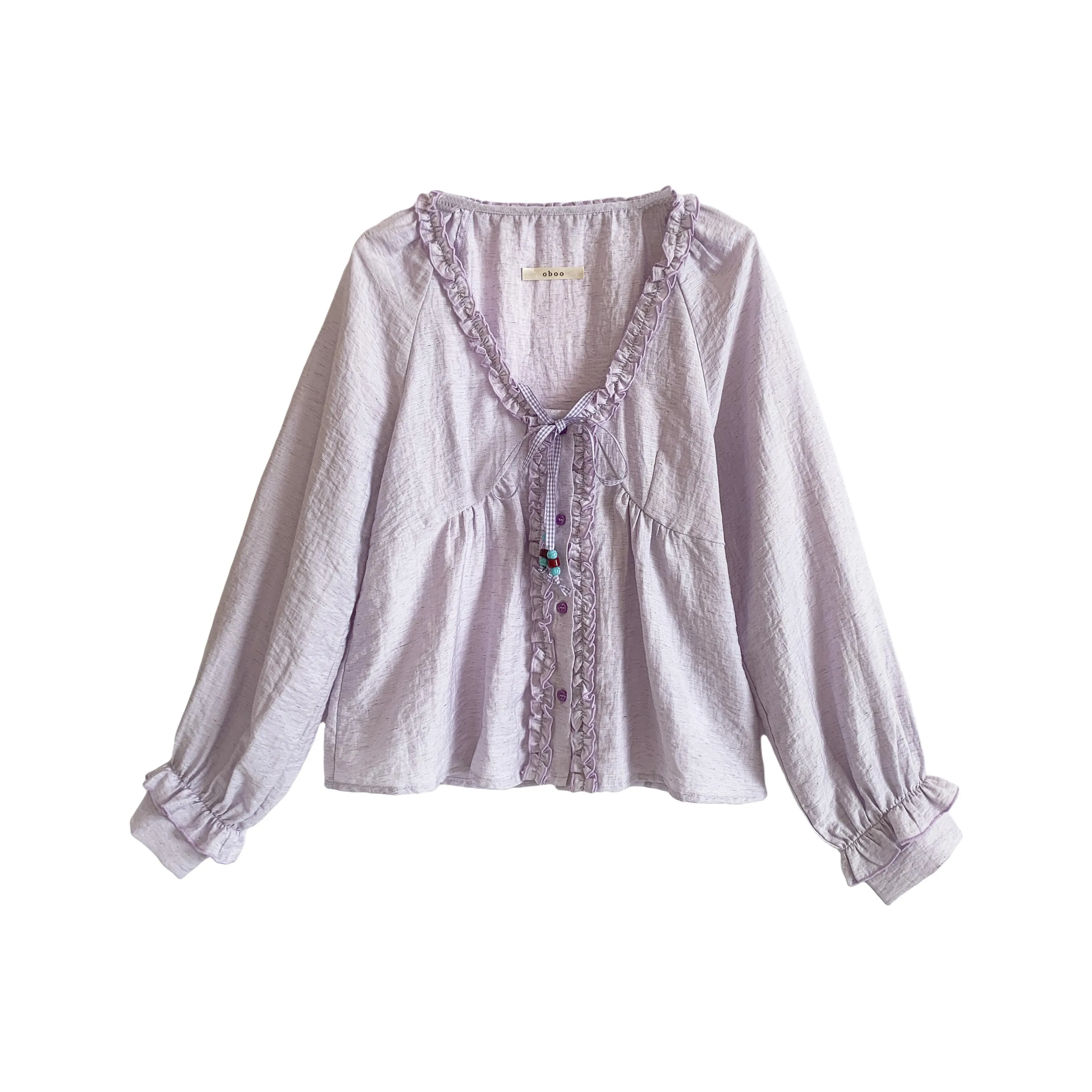 OUBO Фиолетовые Женские Рубашки