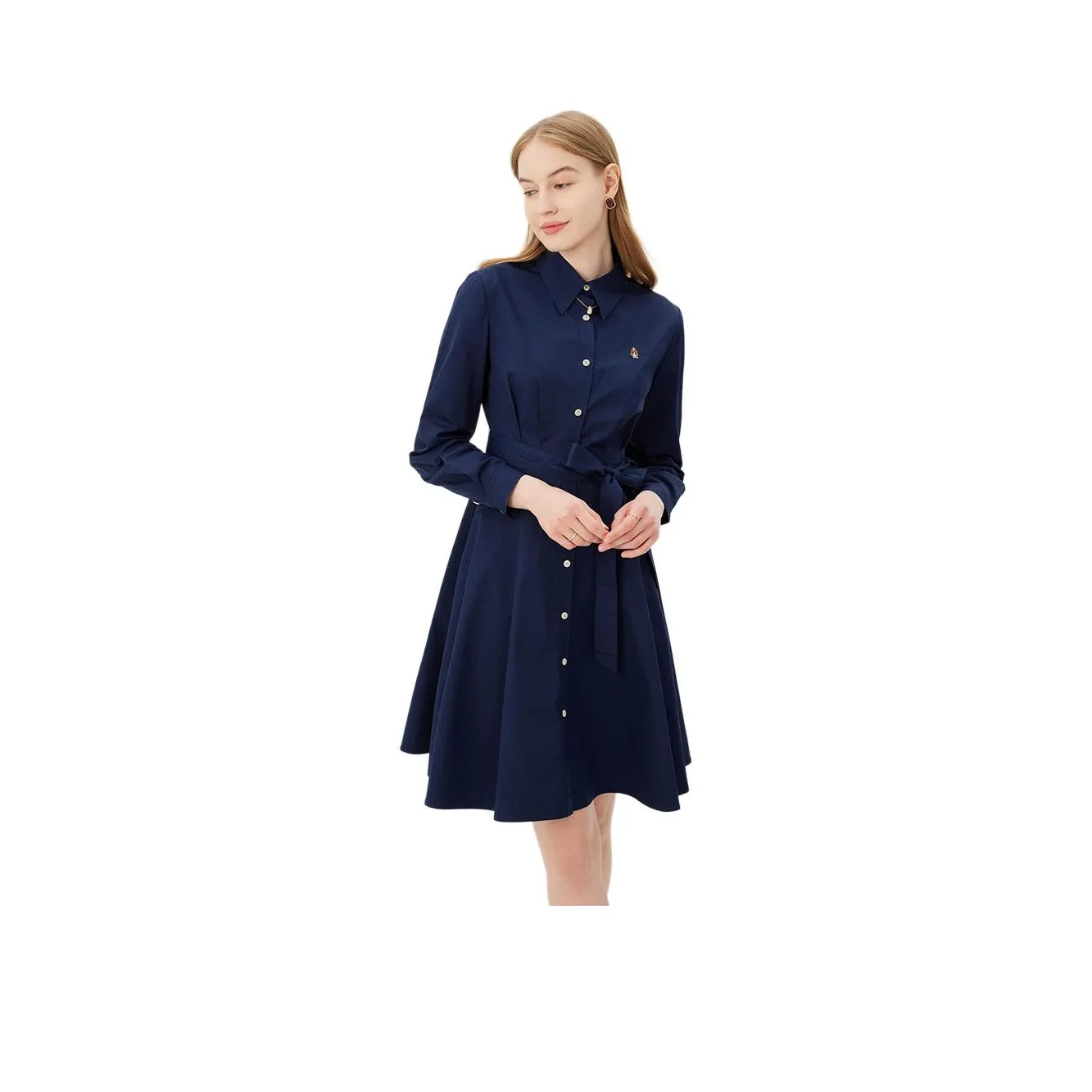 Hush Puppies Long Sleeved Dress Women's Dark Blue