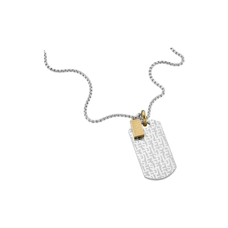 DIESEL Нержавеющая сталь Ожерелья Мужской Серебряный