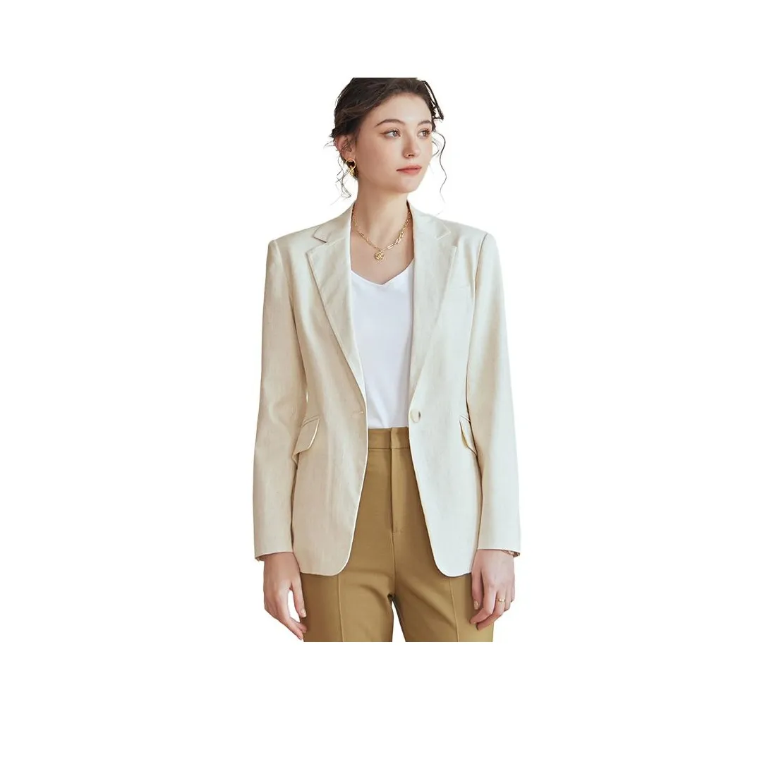 ROEYSHOUSE Business Suit Women's Beige