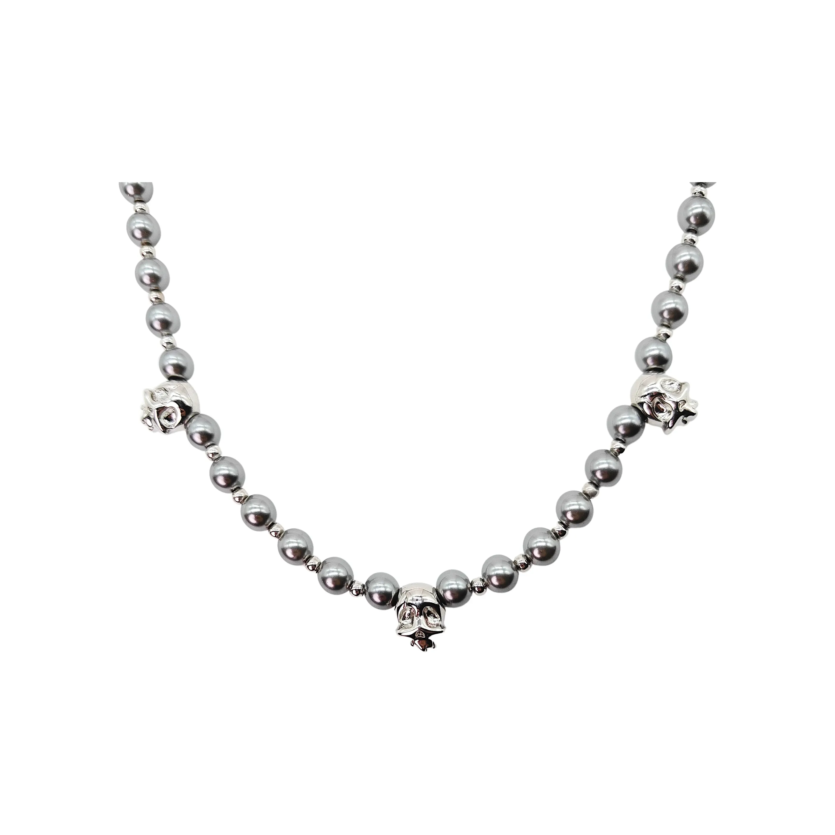 X3COMMUNE Pearl Skeleton Unisex Necklace Unisex