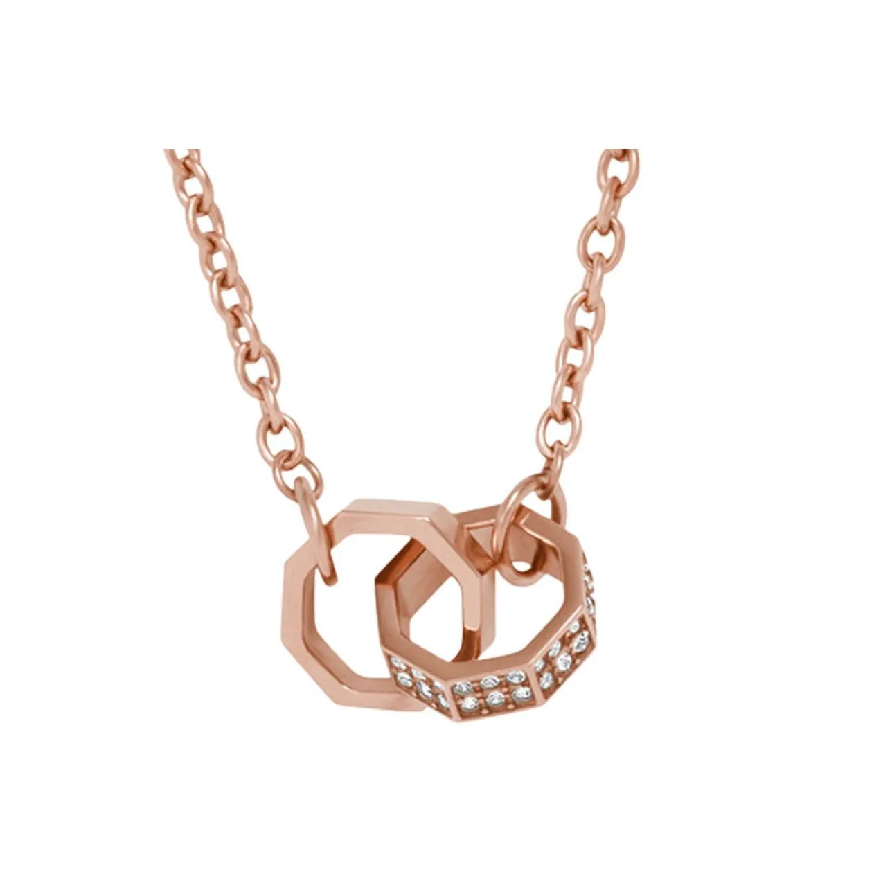 EMPORIO ARMANI Ожерелья из нержавеющей стали женские розовое золото