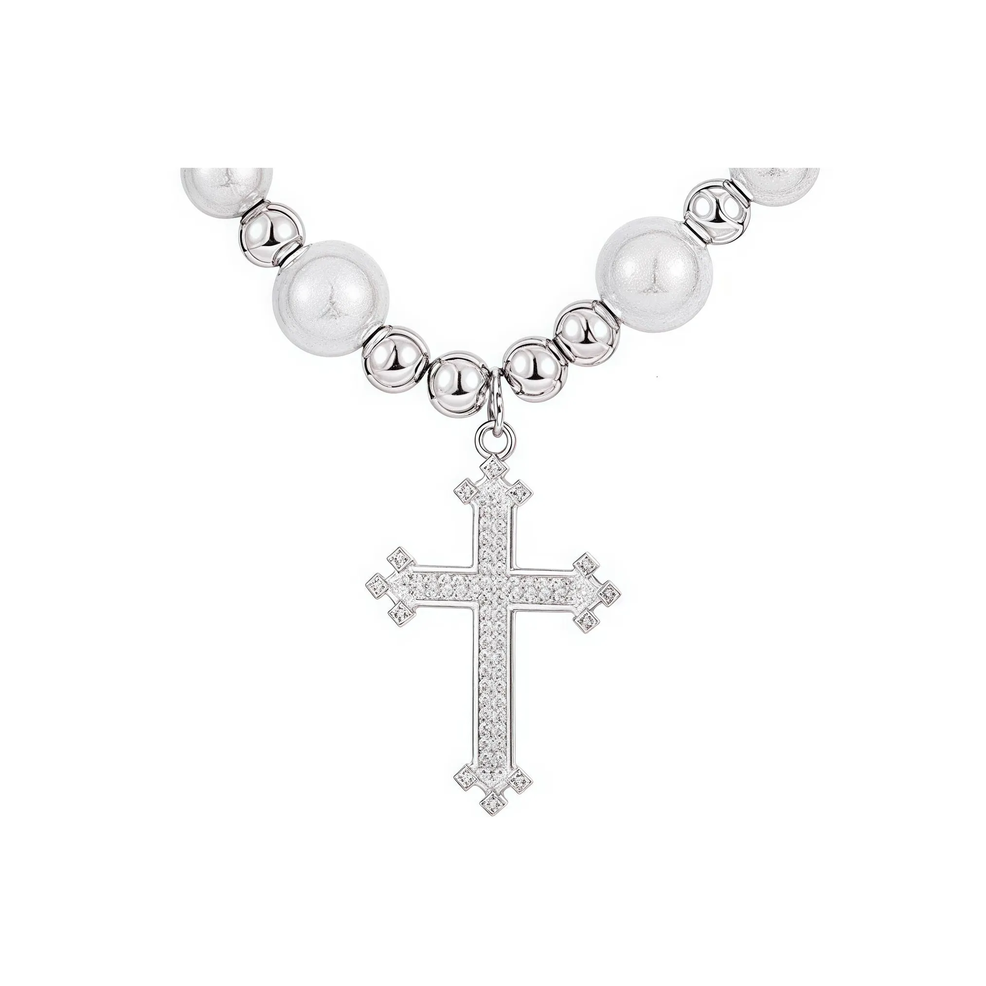 BKBU Титановая сталь Искусственная жемчужина Ожерелья Унисекс