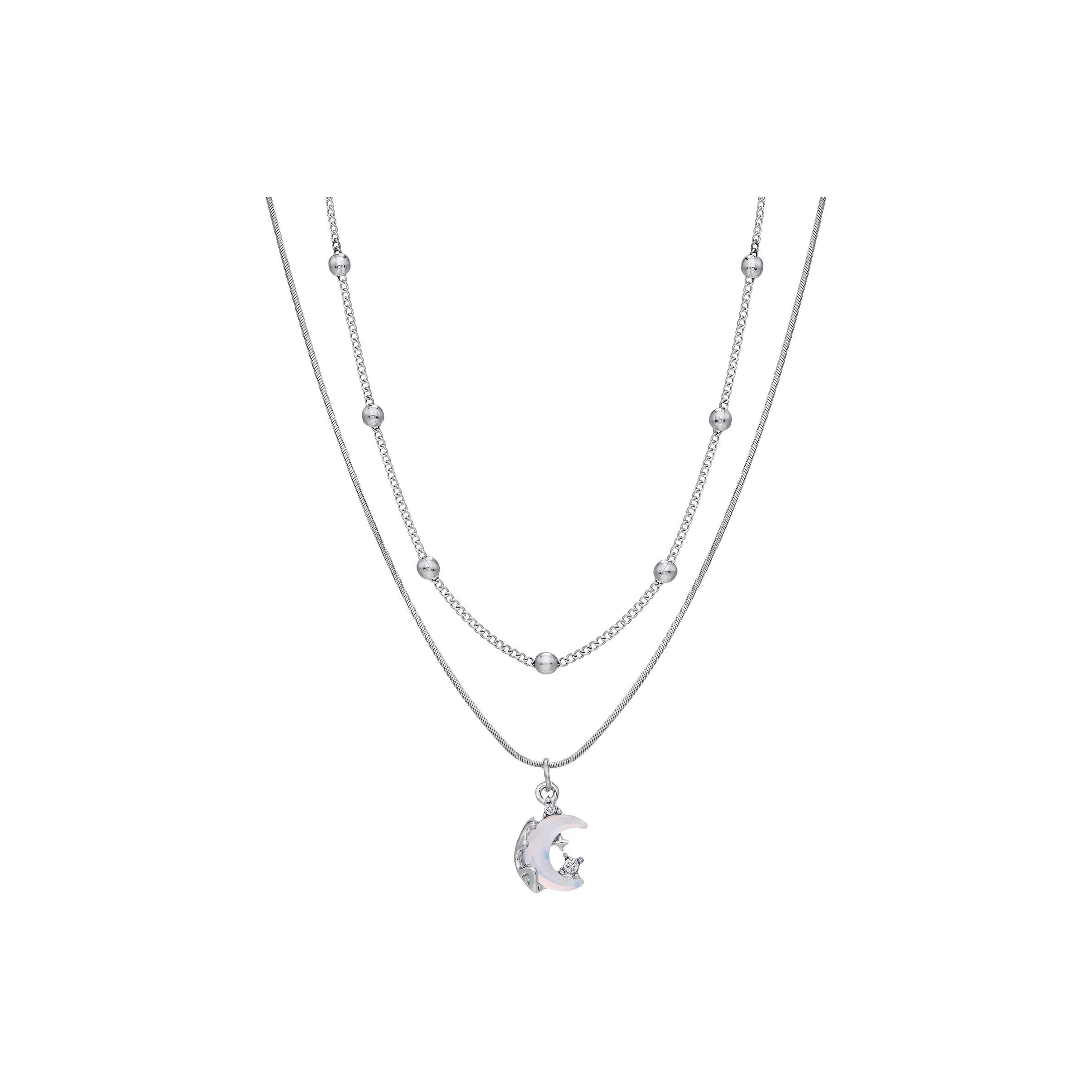 ENFANTIN Лунный камень Титановая сталь Циркон Ожерелье Унисекс