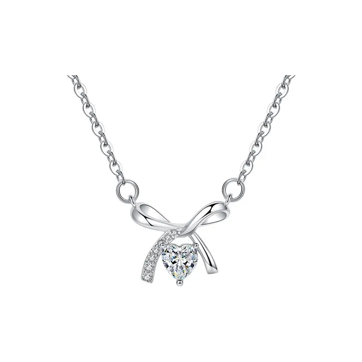 TRUE ME S925 Silver Heart Shaped Necklace Unisex