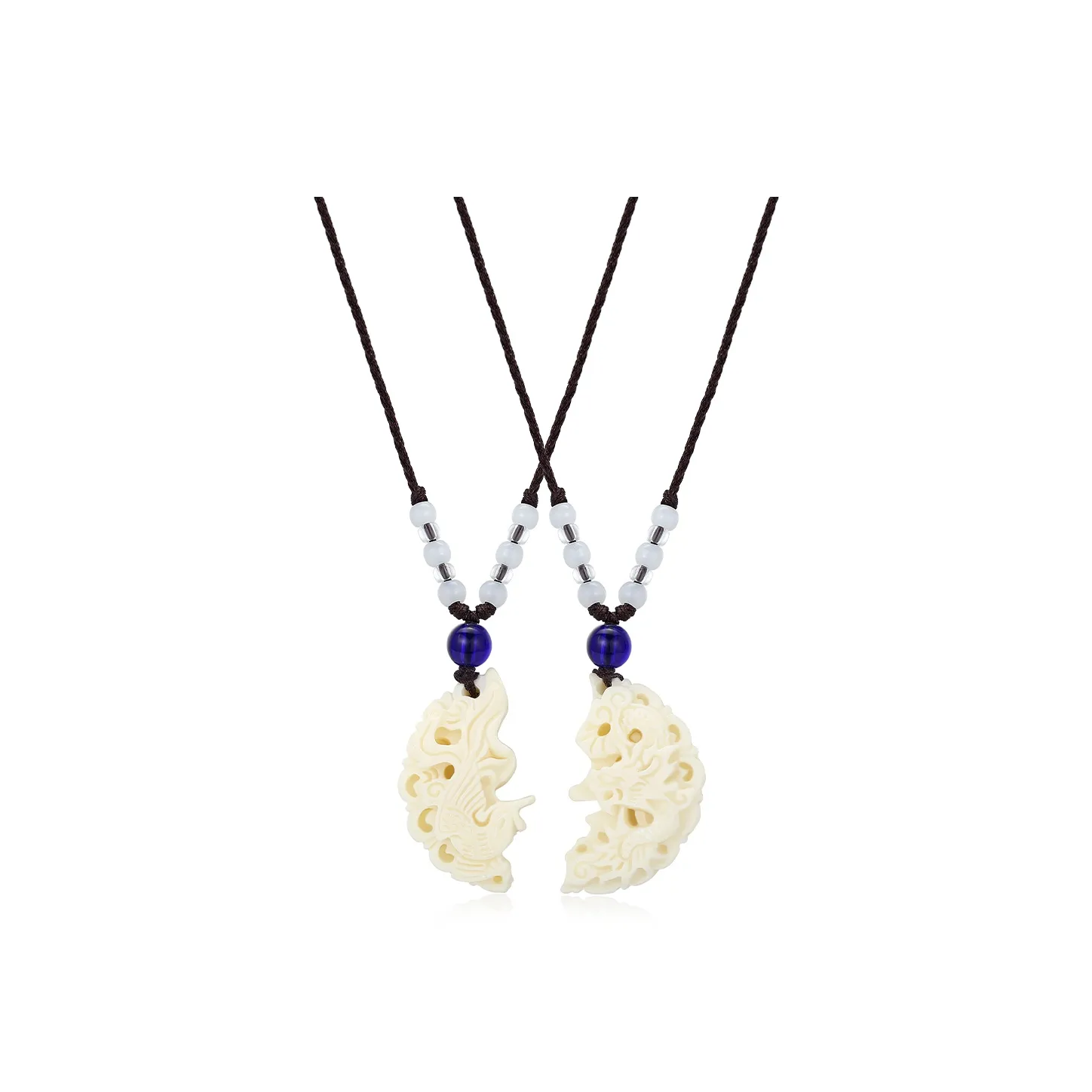 Shiban Сливочный Камень Ожерелья Унисекс